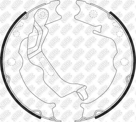 Brake Shoe Set, parking brake (FN0658)