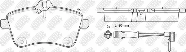 Brake Pad Set, disc brake (PN0490W)