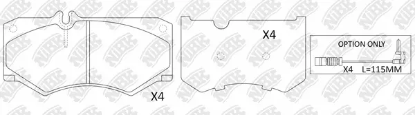 Brake Pad Set, disc brake (PN0254W)