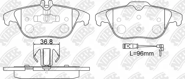Brake Pad Set, disc brake (PN0460W)
