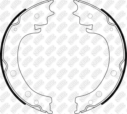 Brake Shoe Set, parking brake (FN0662)
