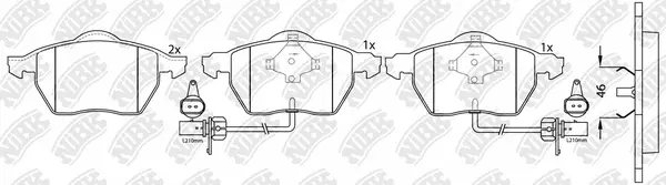 Brake Pad Set, disc brake (PN0188W)