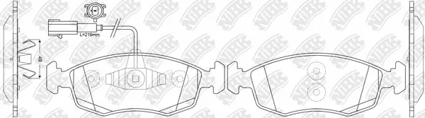 Brake Pad Set, disc brake (PN0658W)