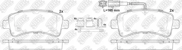 Brake Pad Set, disc brake (PN0708W)