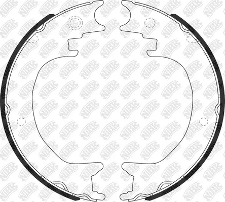 Brake Shoe Set, parking brake (FN0651)
