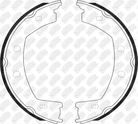 Brake Shoe Set, parking brake (FN0708)