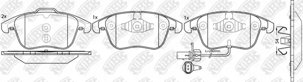 Brake Pad Set, disc brake (PN0398W)