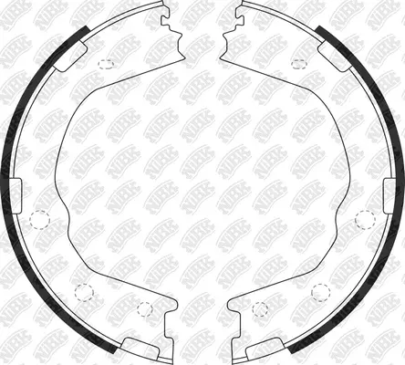 Brake Shoe Set, parking brake (FN0702)