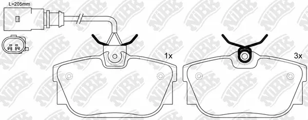 Brake Pad Set, disc brake (PN0035W)