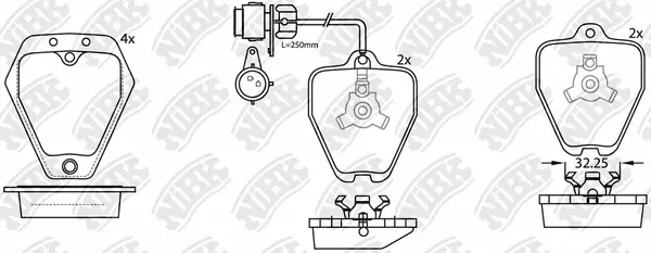 Brake Pad Set, disc brake (PN0105W)