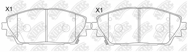 Brake Pad Set, disc brake (PN5821)