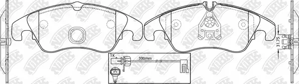 Brake Pad Set, disc brake (PN0477W)