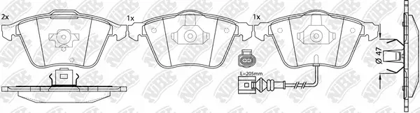 Brake Pad Set, disc brake (PN0399W)