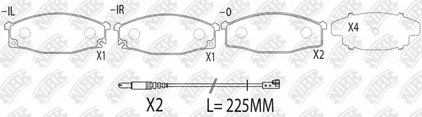 Brake Pad Set, disc brake (PN2204W)