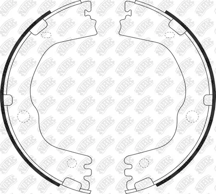 Brake Shoe Set, parking brake (FN0697)