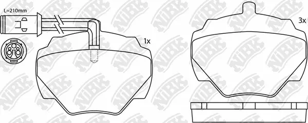 Brake Pad Set, disc brake (PN0237W)