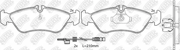 Brake Pad Set, disc brake (PN0169W)