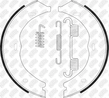 Brake Shoe Set, parking brake (FN0694)