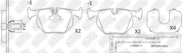 Brake Pad Set, disc brake (PN0225W)