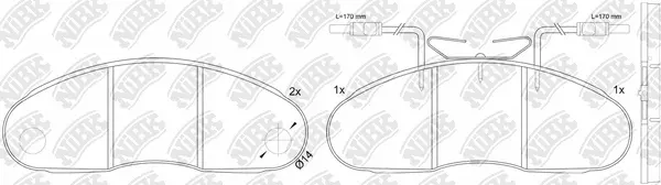 Brake Pad Set, disc brake (PN2805W)