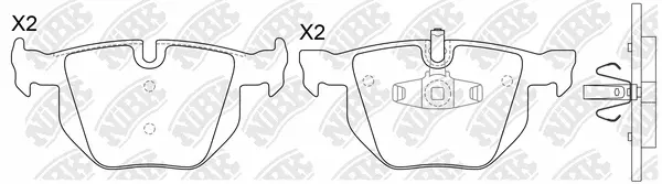Brake Pad Set, disc brake (PN0092W)
