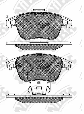 Brake Pad Set, disc brake (PN0398)
