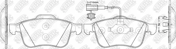 Brake Pad Set, disc brake (PN0382W)