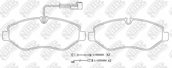 Brake Pad Set, disc brake (PN0410W)