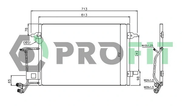 Condenser, air conditioning (PR 9540C2)