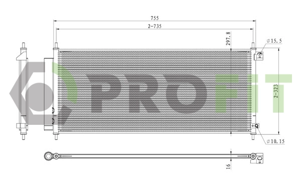 Condenser, air conditioning (1770-0526)