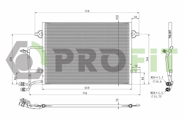 Condenser, air conditioning (1770-0015)