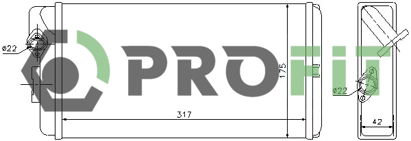 Heat Exchanger, interior heating (1760-0310)