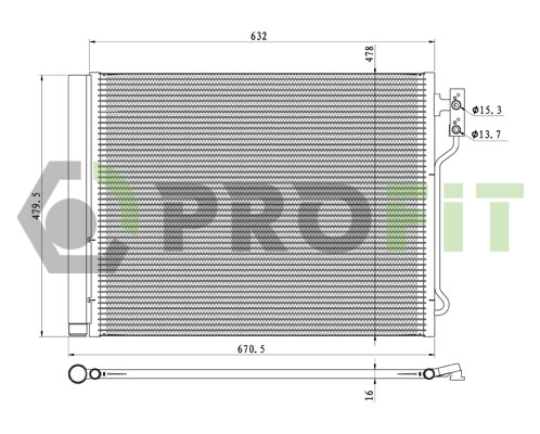Condenser, air conditioning (1770-0065)