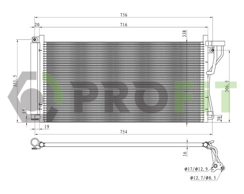 Condenser, air conditioning (1770-0145)