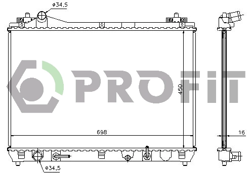 Radiator, engine cooling (PR 7050N3)