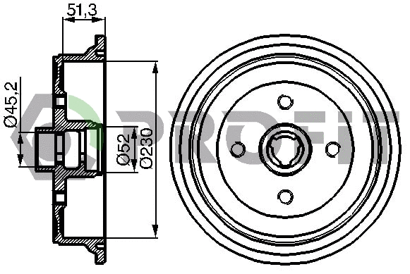 Brake Drum (5020-0002)