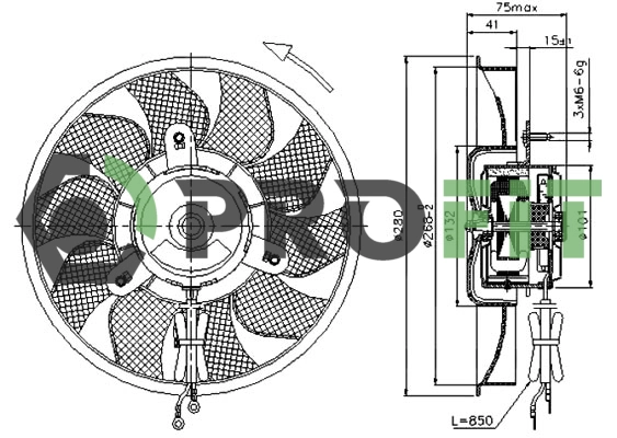 Fan, engine cooling (1850-0028)