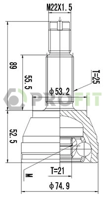 Joint Kit, drive shaft (2710-1430)