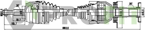 Drive Shaft (2730-1069)