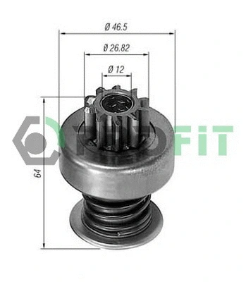 Freewheel Gear, starter (1910-8003)