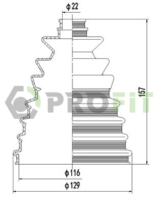 Bellow Kit, drive shaft (2710-0041 XLB)