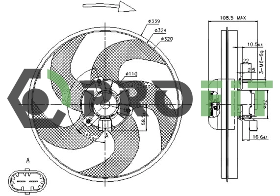 Fan, engine cooling (1850-0010)