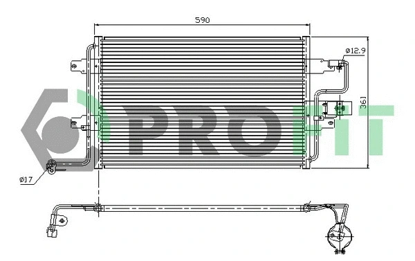Condenser, air conditioning (PR 9545C1)