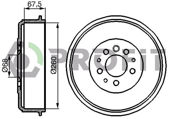 Brake Drum (5020-0100)