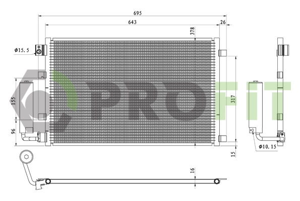 Condenser, air conditioning (1770-0287)