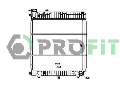 Radiator, engine cooling (PR 3568A1)