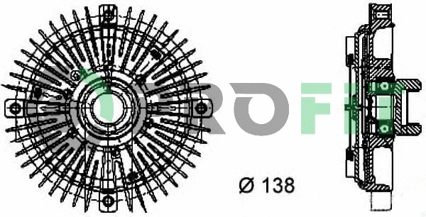 Clutch, radiator fan (1720-1010)