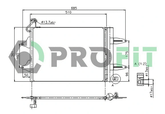 Condenser, air conditioning (PR 9550C1)