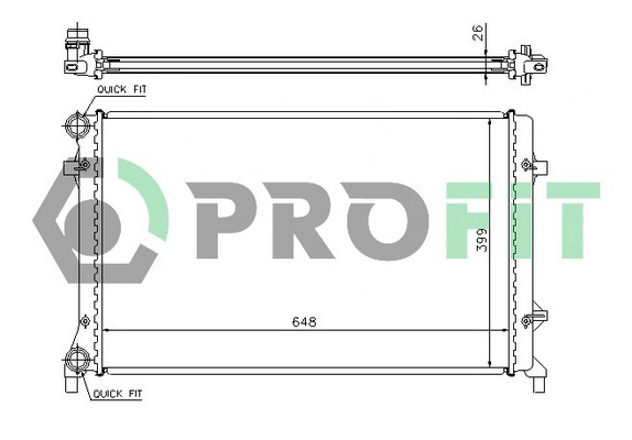 Radiator, engine cooling (PR 9560C1)