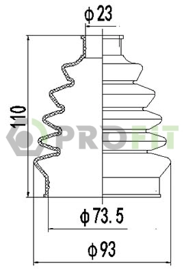 Bellow Kit, drive shaft (2710-0051 XLB)